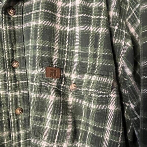 Wrangler Riggs Workwear Long Sleeve Heavy Flannel Shirt Shacket Size XL - Picture 4 of 9